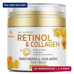 Retinol Cream for Face Anti Aging: Wrinkle Cream for Face Neck with Collagen Hya