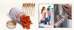 2.8&Prime; Cleaning Polyester Swabs (100 pcs, Orange, Length/Swab Head Width=72 mm/3.7