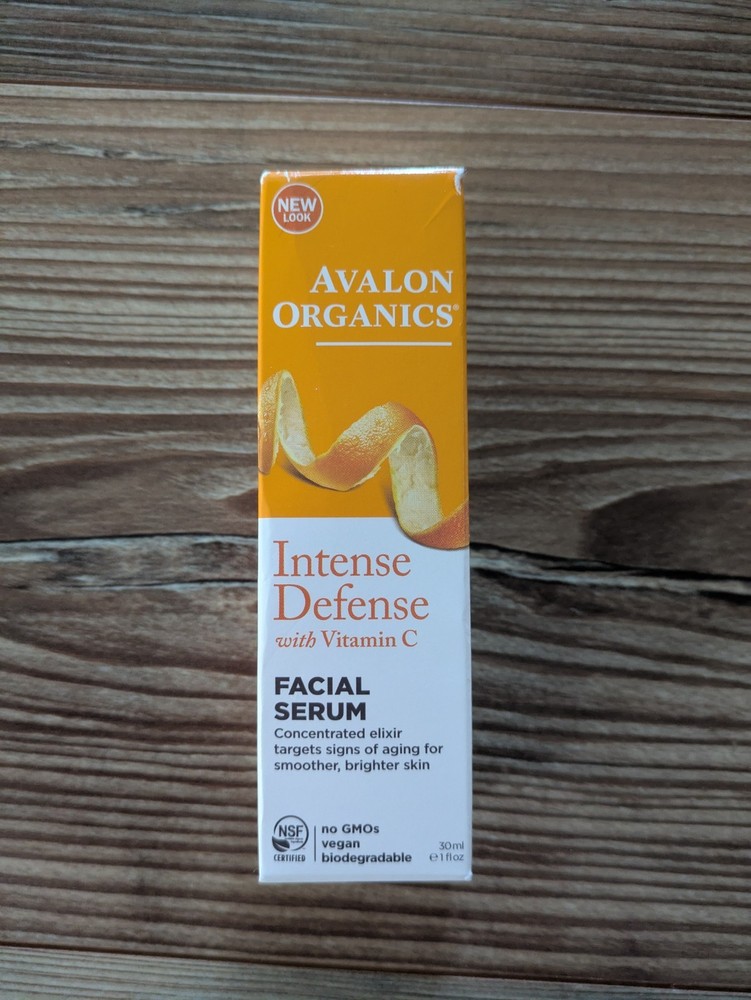 Avalon Organics Intense Defense With Vitamin C Facial Serum 1 fl oz Vegan