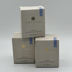 NEW 3X TATCHA INDIGO Overnight Repair Serum In Cream Travel SZ 10ml/0.34oz Each