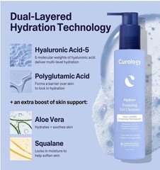 Curology Hydro+ Foaming Gel Cleanser dual layer hydration technology | 5 fl. oz.