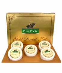 Gold Facial Kit Pure Roots 100gm For Luminous & Radiant Complexion