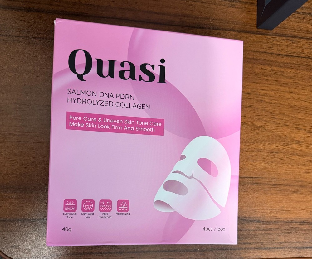 Quasi Salmon PDRN Collagen Face Mask 4 Pack Korean Hydrating Gel Mask
