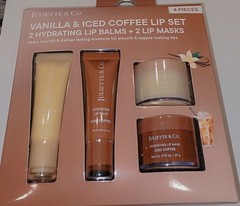 Juliette & Co. Vanilla & Iced Coffee Lip Set 4pc Balms + Masks Vegan 1BX