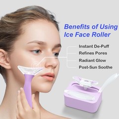 NLFDBFSH Ice Roller for Face – Reusable Silicone Mold Eye Purple