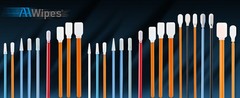 2.8&Prime; Cleaning Polyester Swabs (100 pcs, Orange, Length/Swab Head Width=72 mm/3.7