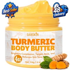 Ganskin Turmeric Face Cream – Natural Skin Brightening Lotion 4oz