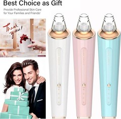 USB Rechargeable Blackhead Remover Pore Vacuum 3 Suction 5 Probes Face Tool