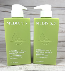 MEDIX 5.5 Coconut Oil Manuka Honey Body Treatment Cream Repair 15oz (2 Pack)