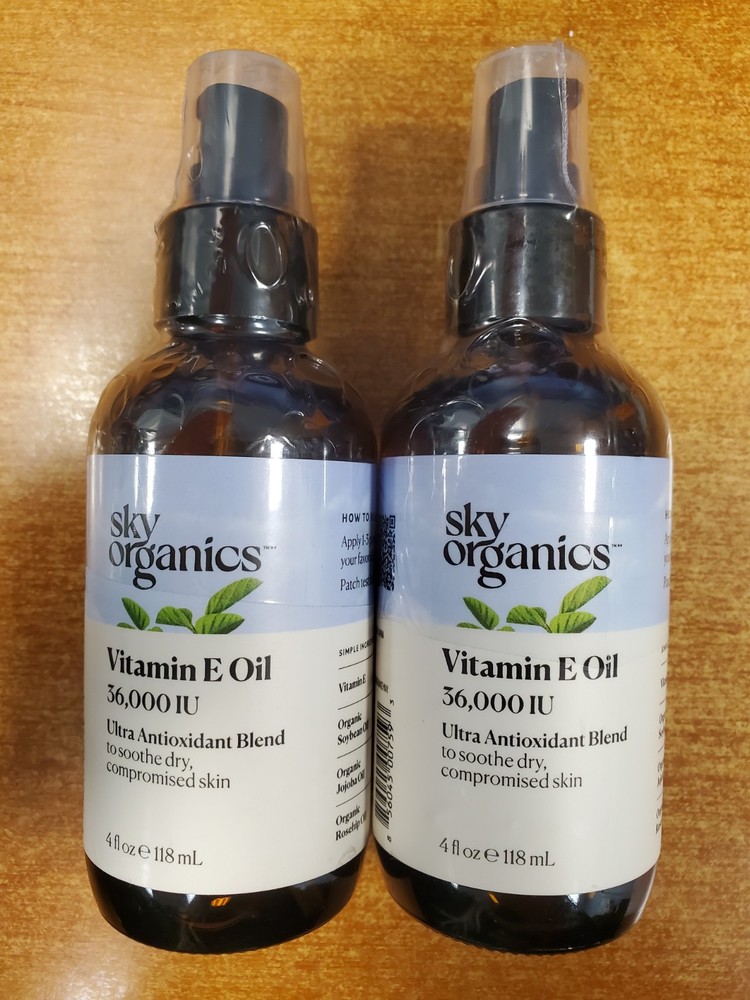 2 Pack: Sky Organics Vitamin E Oil 36,000IU 4 oz. ea. (7593) – 11B