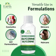 Earth Nourish Glycerin 3.38 Fl Oz / 100ml Pack of 1 – Pack of 4