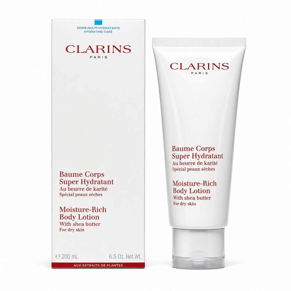 CLARINS MOISTURE-RICH BODY LOTION WITH SHEA BUTTER FOR DRY SKIN 200 ML/6.5 OZ.