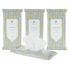 Beekman 1802 90-Count Goat Milk Facial Cleansing Wipes Lavender, (3-pack of 30).