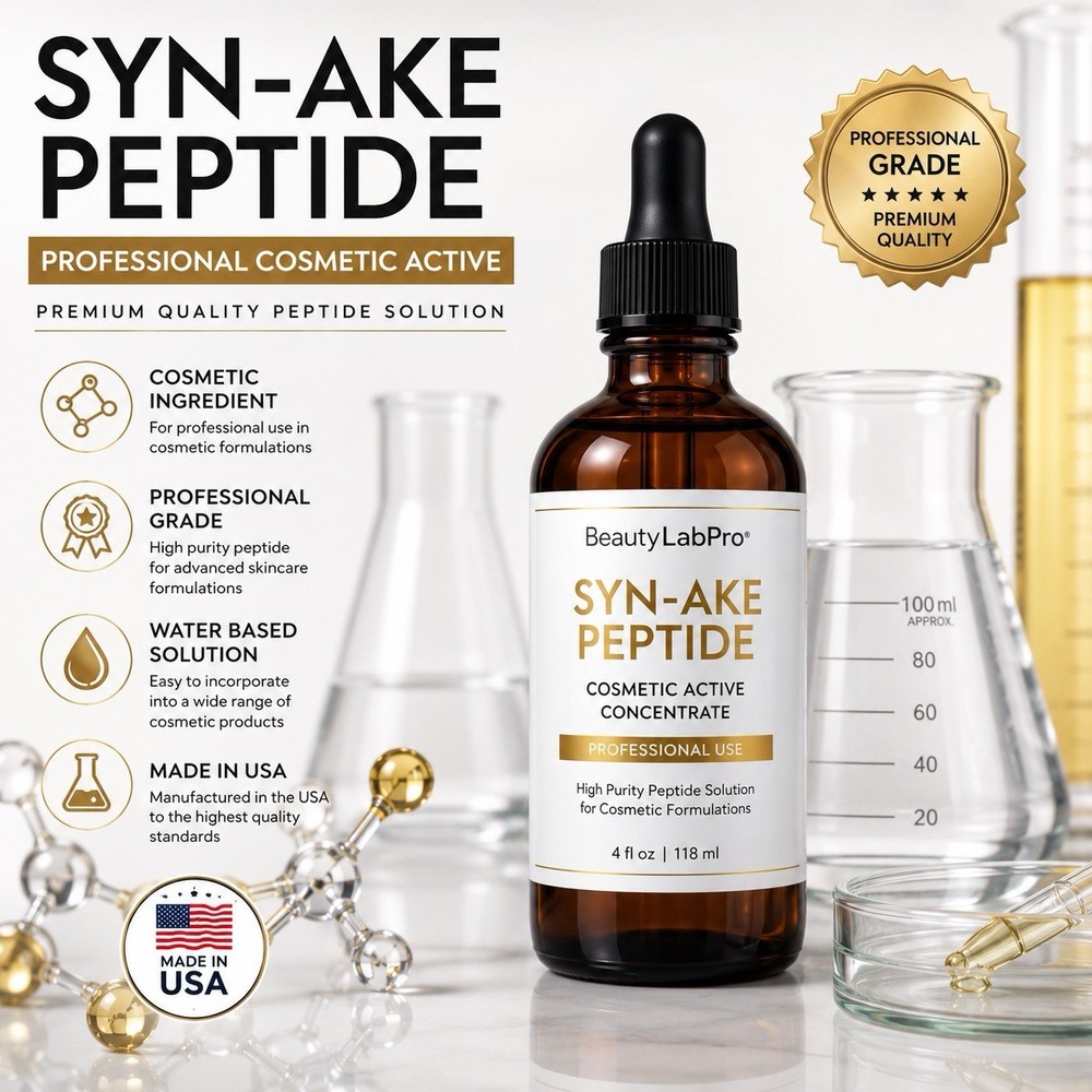 Syn-Ake Peptide Solution 4 oz High Purity Cosmetic Active Ingredient USA