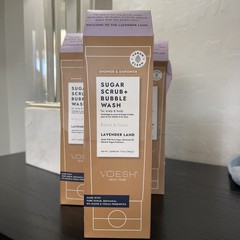 One VOESH Sugar Scrub & Bubble Wash 7.4oz Lavender Land