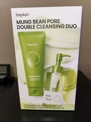 beplain Mung Bean Double Cleansing Duo Oil 200ml + Foam 160ml Green – Brand New