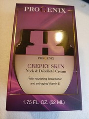 PROGENIX Crepey Skin Neck & Decollete ANTI AGE SHEA Vitamin E Cream 1.75 fl oz