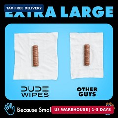 DUDE Wipes Unscented Flushable Wipes – Extra-Large Adult Wet Wipes for Sensitive