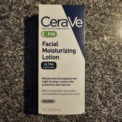 CeraVe PM Facial Moisturizing Lotion Oil-Free Ultra Lightweight 2 FL OZ Ceramide