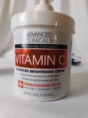 Advanced Clinicals Vitamin C Brightening Anti-aging Cream – 16oz (1 Lb) 454g