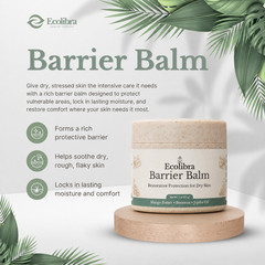 Ecolibra Barrier Balm 2 oz Natural Moisture Balm for Extra Dry Rough Skin