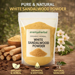 100% Pure Organic Herbal White Sandalwood Powder Chandan Skincare Ayurvedic Herb