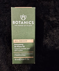 Botanics All Bright Energising Bi-Phase Face Oil Moisturizer Vegan Mini 25 ml