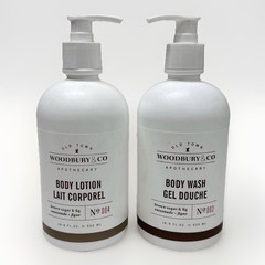 2 Bottles Woodbury & Co. BODY WASH & BODY LOTION 16.9oz Brown Sugar & Fig