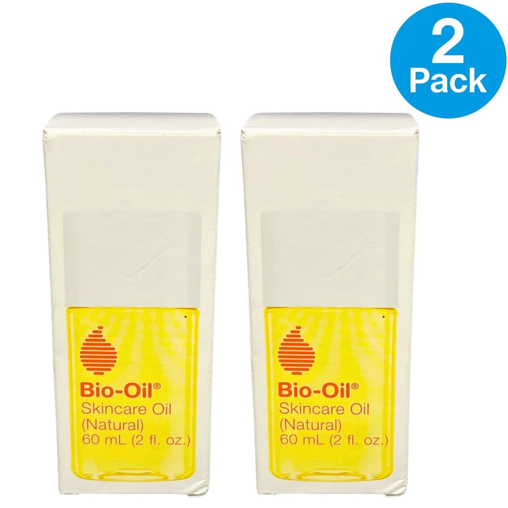 Bio-Oil Skincare Oil (Natural) for Scars and Stretch Marks 2 fl oz 2 Pack