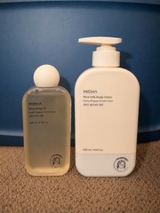 MIDHA Rice Body Care Set Rice Milk Body Lotion & Rice Body Oil Peony Orchid