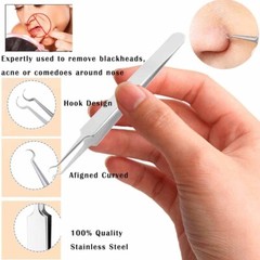 Pimple Popper Tool Kit, Popping Zit for Nose Face Skin Blemish Extractor Tool