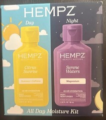 Hempz Beauty Actives Travel Body Lotion Moisturizer Kit 2×2.25 oz Citrus