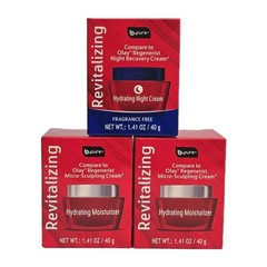 3-PACK Revitalizing Hydrating Moisturizer & Night Cream Fragrance Free 1.36 oz