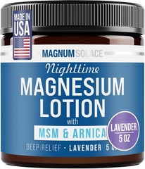 Magnesium Lotion MSM Arnica Lavender Nighttime Muscle Joint Body Cream 5 oz