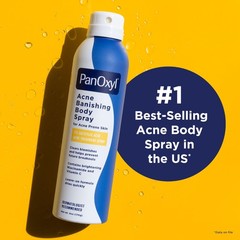 PanOxyl Acne Banishing Body Spray with 2% 6 Ounce (Pack of 1), White