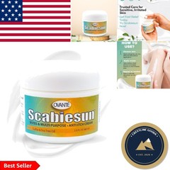 Fast-Absorbing Scabiesun Cream – 2 Oz Jar, Natural Itch Relief with Tea Tree Oil