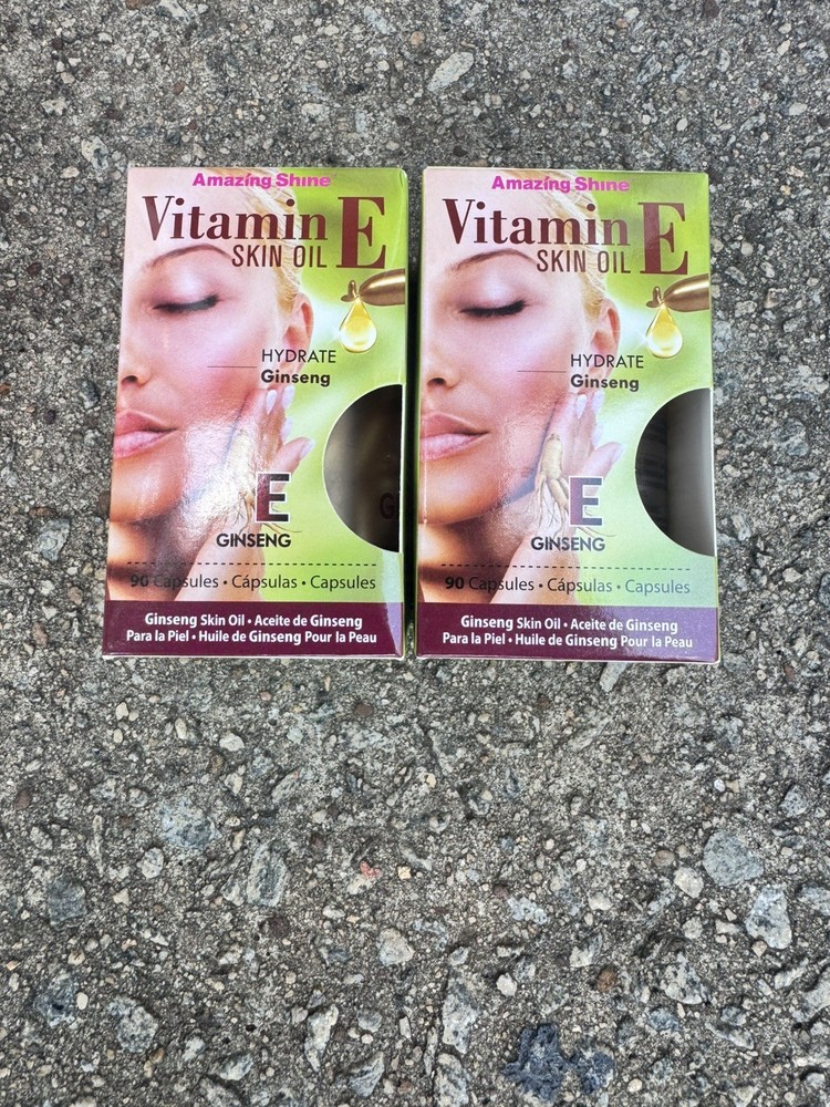 AMAZING SHINE VITAMIN E SKIN OIL FIRM E ROYAL JELLY EXTERNAL USE 90 CAPSULES