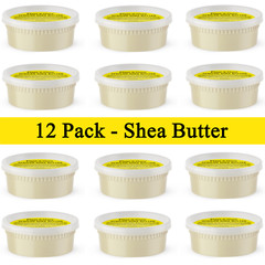12 Pack African Shea Butter 8 oz. 100% Pure Natural Raw Unrefined Organic Bulk