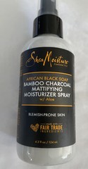 Shea Moisture African Black Soap Bamboo Charcoal Mattifying Moisture Spray 4.2oz