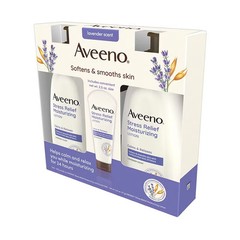 Aveeno Stress Relief Moisturizing Body Lotion 2 pk x 18oz + 2.5oz Lavender