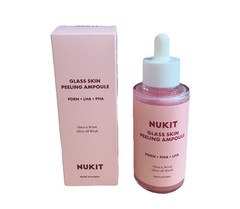 Nukit NIOP Glass Skin Peeling Ampoule,K Beauty, PDRN+LHA+PHA, 2.87 Floz,Exp 2028
