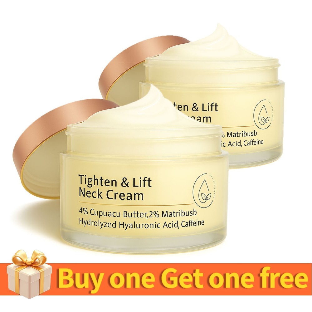 2PCS Tighten&Lift Neck Cream AntiAging Firming Moisturizer w/ HyaluronicAcid