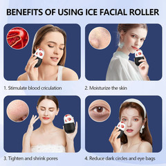 Ice Roller for Face and Eye, Reusable Silicone Ice Facial Roller Ice Holder, Fac