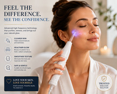 4 in 1 High Frequency Facial Wand Skin Care Kit 120KHz Portable Face Massager