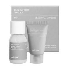 celimax Dual Barrier Trial Kit Travel Size, Gift Set | with Ceramides, Peptide