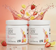 HerbaLife Collagen SKIN Collagen Beauty Booster- Strawberry Lemonade (2-Pack)