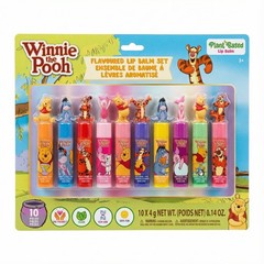 Winnie the Pooh 10 Piece Plant Based Lip Balm with Removable