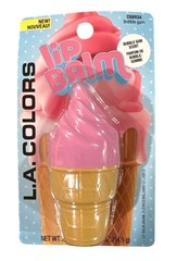 L.A. Colors Lip Balm C68834 Bubble Gum Scent BIG! 0.51oz NEW! Ice Cream Shape