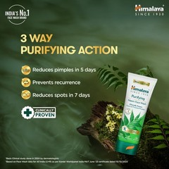Himalaya Purifying Neem Face Wash 150ml Pack of 2 Acne Pimple Soap Free