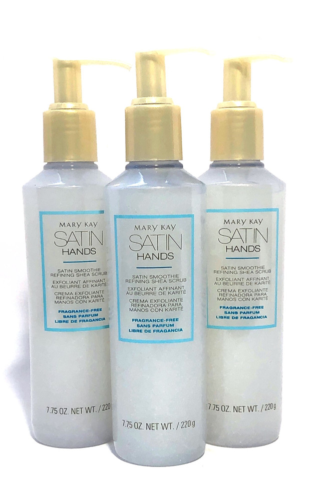 MARY KAY SATIN HANDS~FRAGRANCE-FREE SMOOTHIE SHEA SCRUB~LOT OF 3~FULL SIZE!